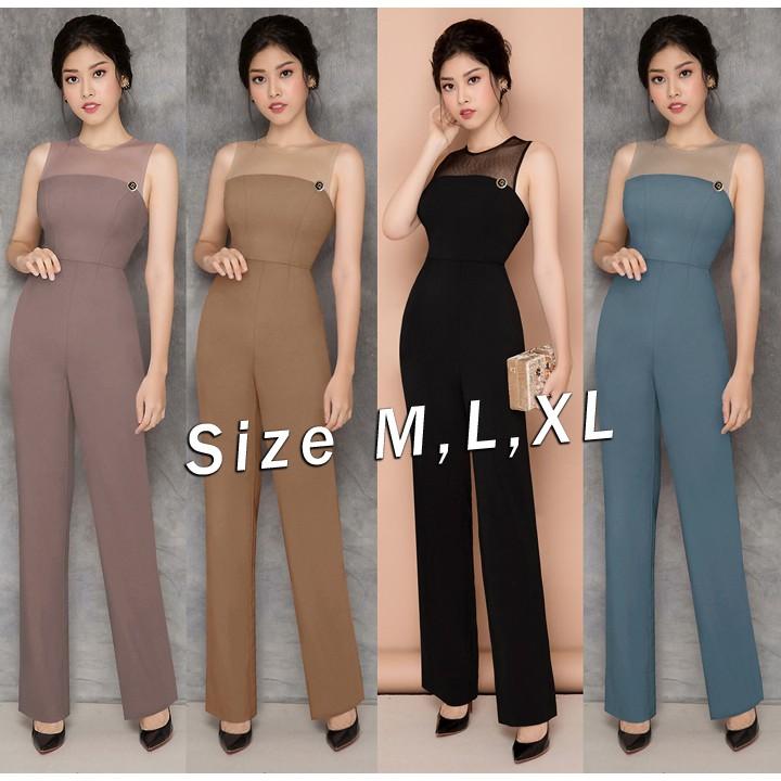 Jum dài ống suông phối lưới đính tag xinh xắn