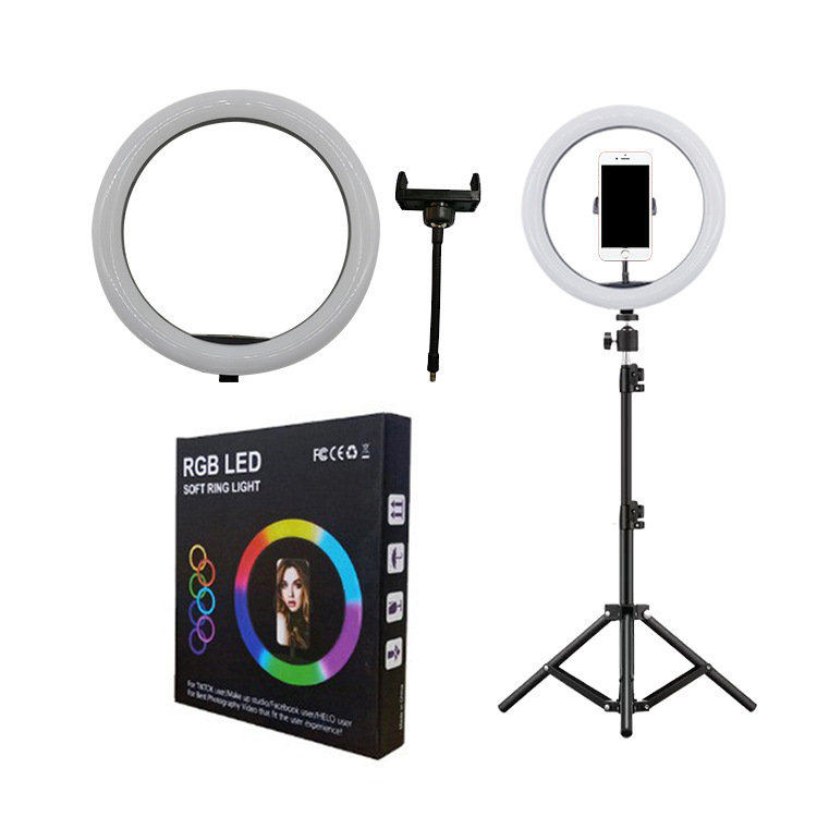 Đèn LED Ring RGB sáng tạo Lives tream , Quay clip , Chụp Ảnh Size 26cm Đèn Chớp Nháy