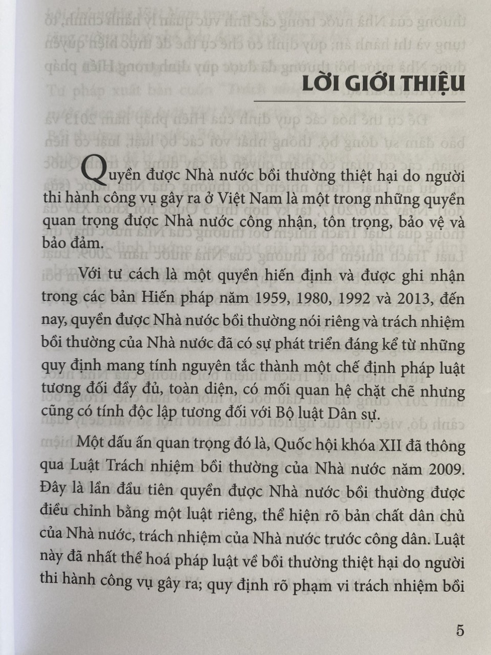 Trách nhiệm bồi thường của Nhà nước theo pháp luật Việt Nam