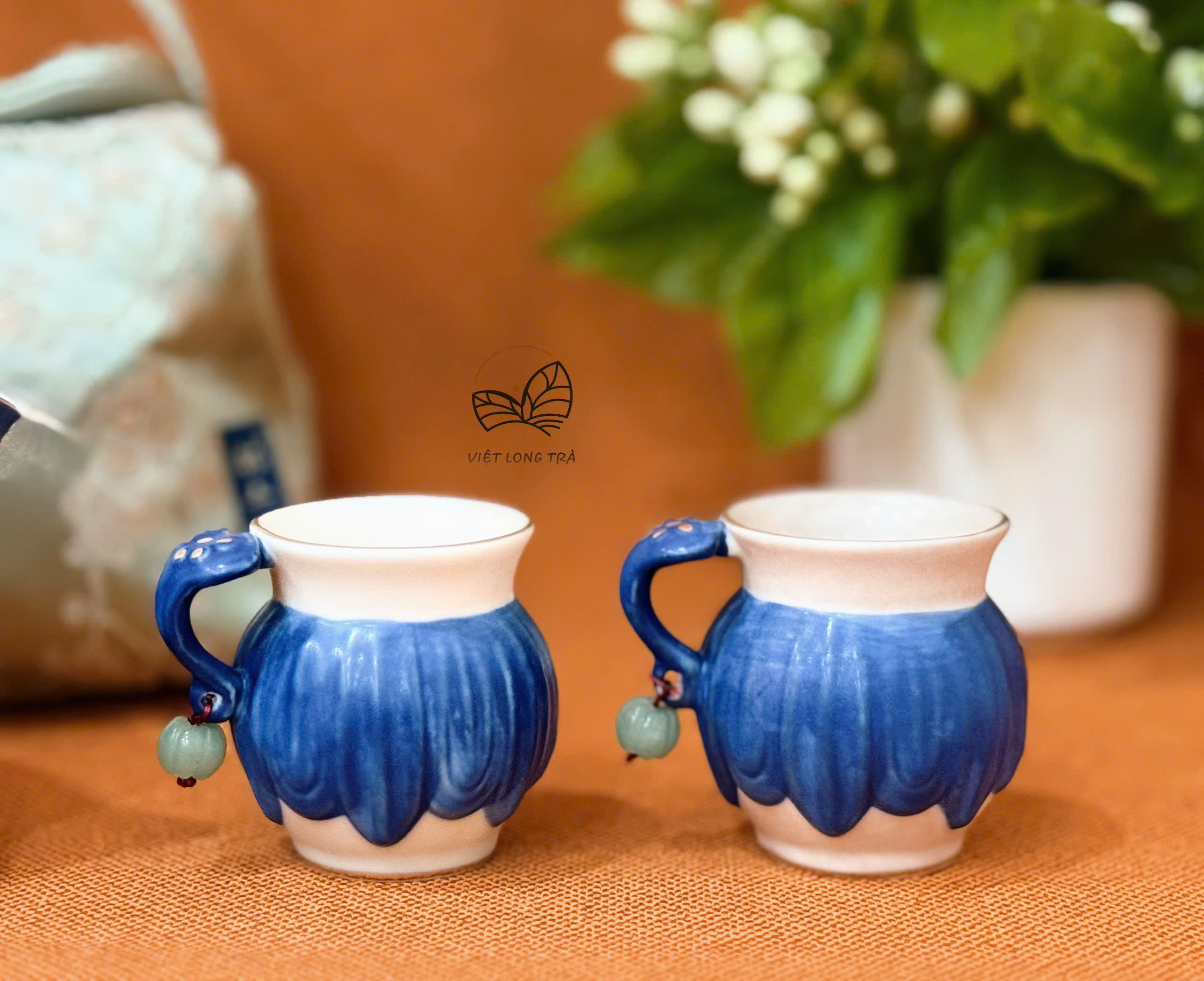 BỘ CHÉN KHẢI PHA TRÀ 4 MÓN DU LỊCH TIỆN LỢI - HỌA TIẾT SEN NGỌC - SET GAIWAN