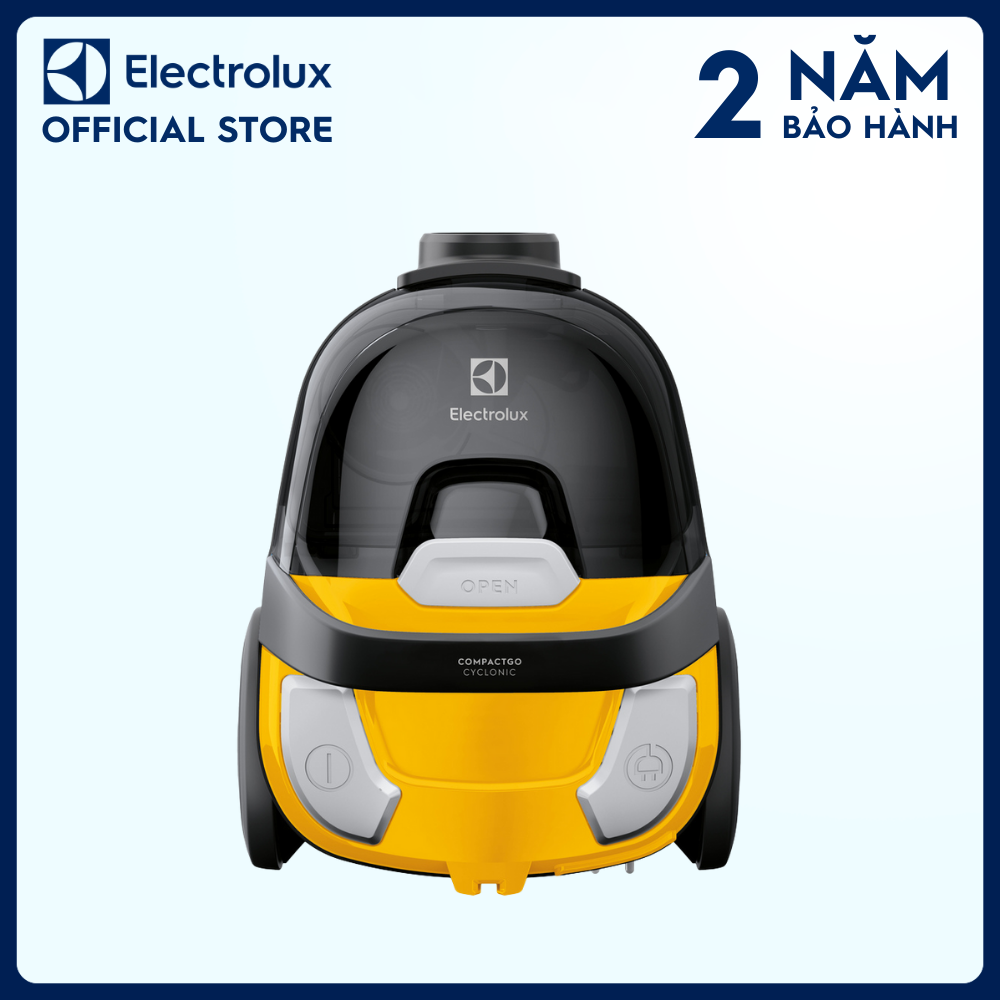 Máy hút bụi lốc xoáy siêu gọn nhẹ Electrolux CompactGo - Z1230 - Đầu hút 2 trong 1 làm sạch mọi loại sàn cùng bộ lọc HEPA 10 Washable Filter [Hàng chính hãng]