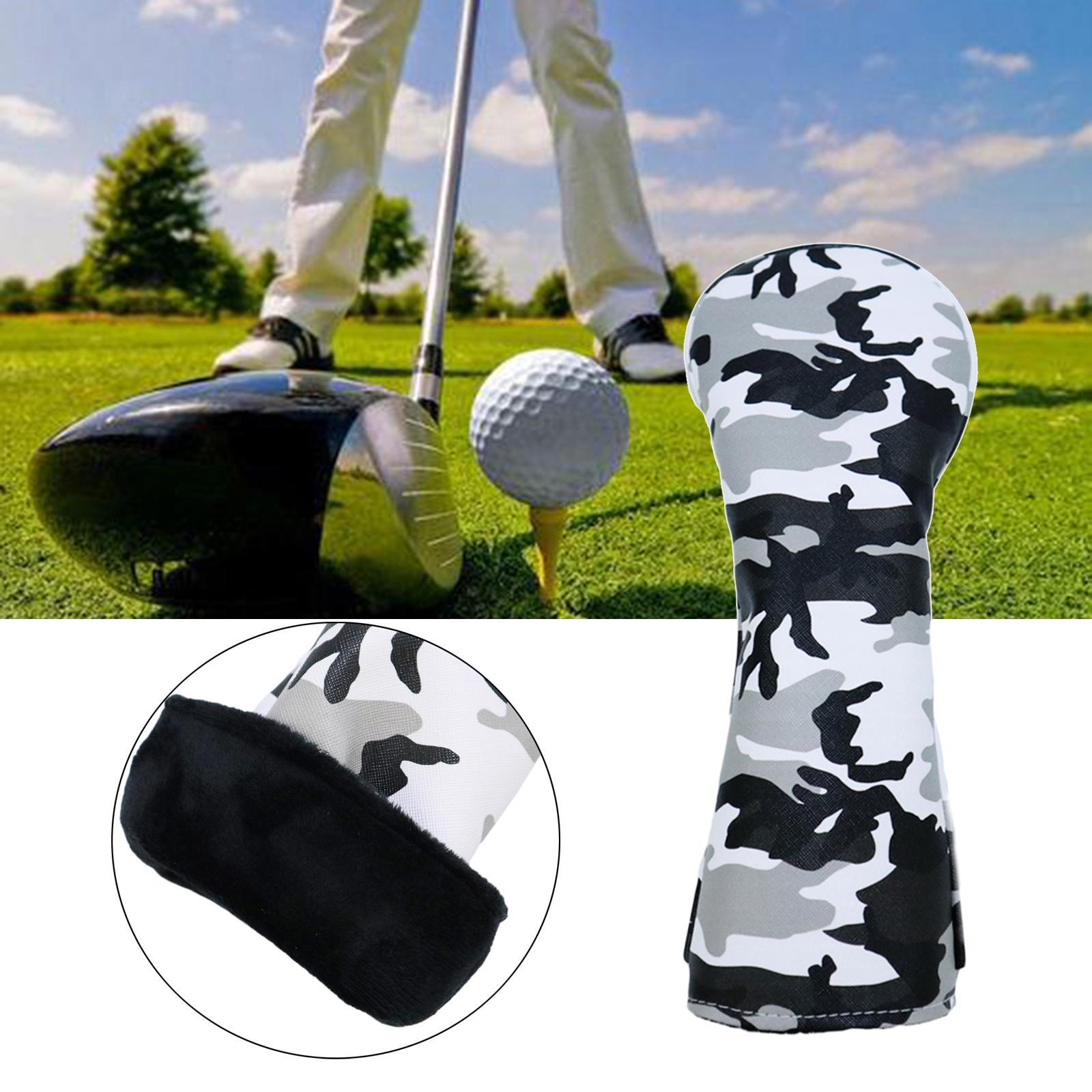 3pcs Golf Head Covers Driver Fairway Wood Hybrid Cover with Number Tag