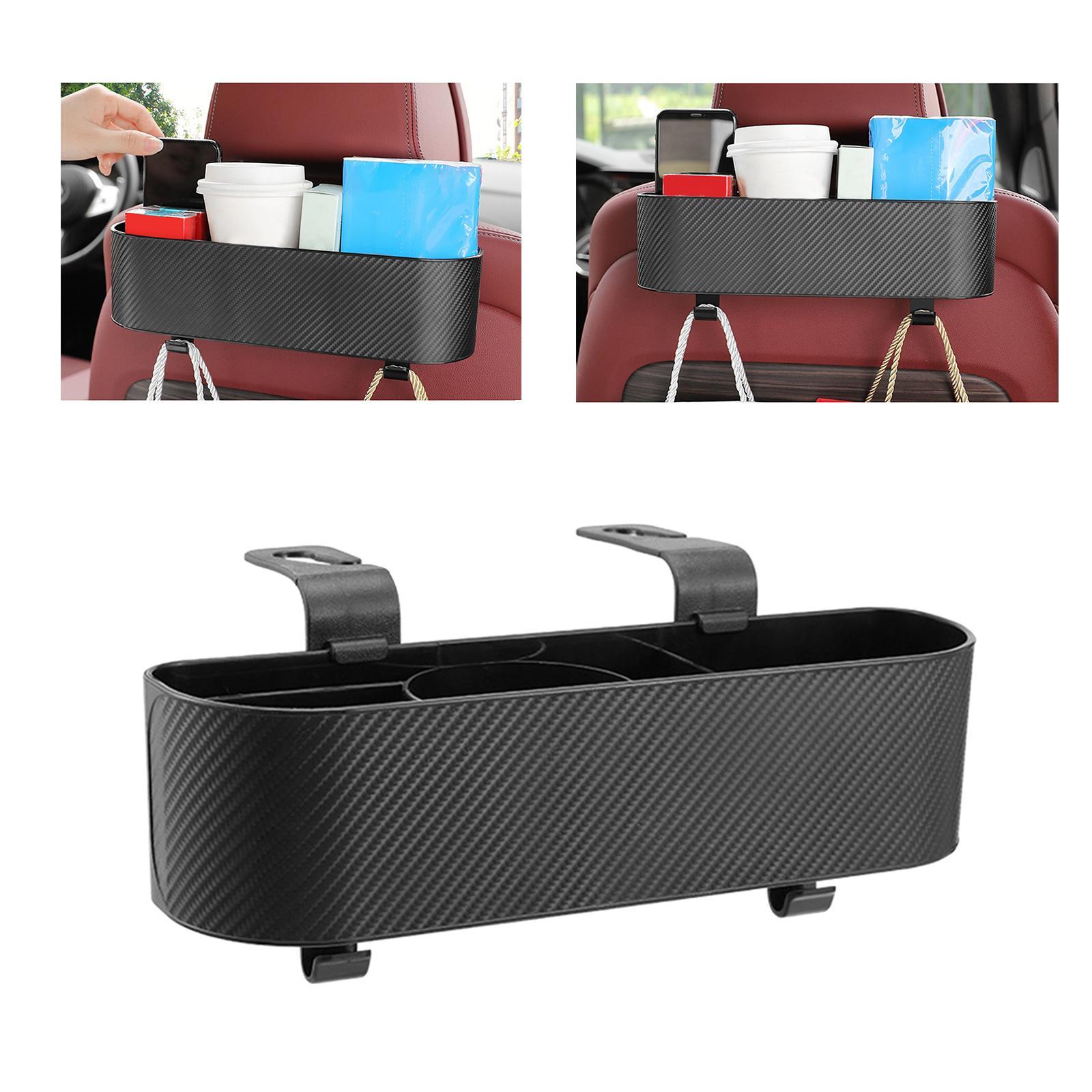 Car Back Seat Organizer Storage Box Cup Holder Universal Tissue Holder