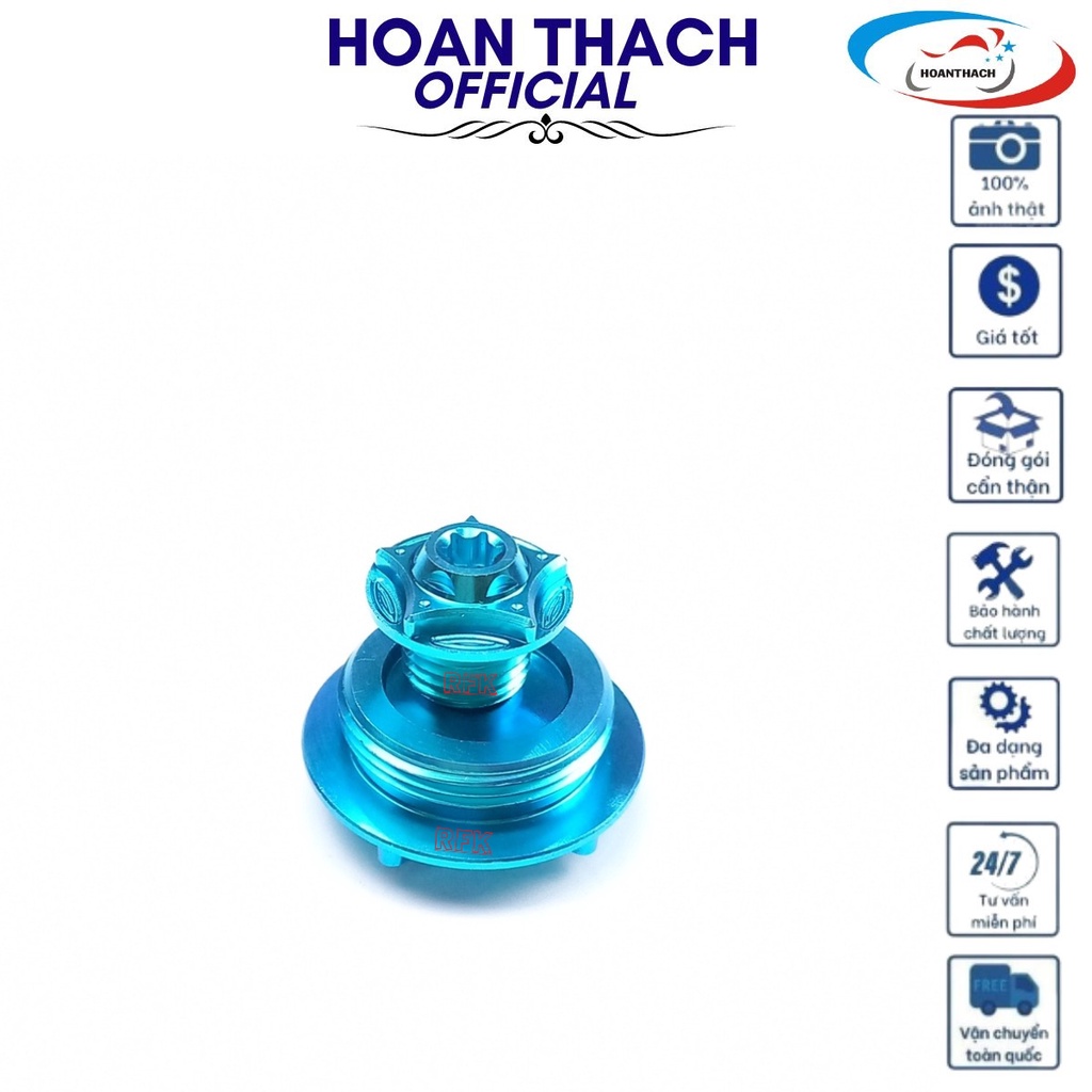 Ốc Mâm Lửa Gr5 Titan Honda (Màu Xanh Lục Bảo) dùng cho nhiều dòng xe HOANTHACH SP001164