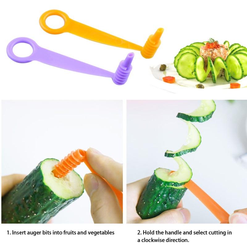 Kitchen Accessories Vegetables Spiral Potato Carrot Cucumber Salad Chopper Easy Creative Slicer Cutter Spiralizer Kitchen Tools