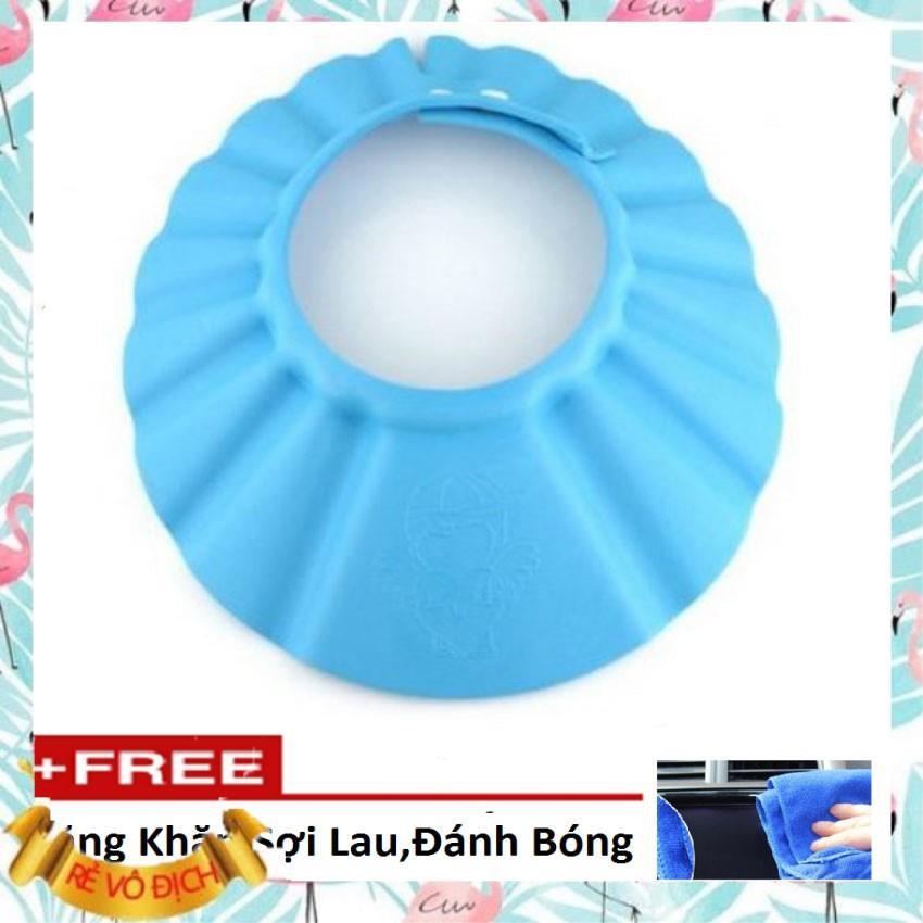 Mũ gội đầu ️️ Mũ Tắm Cho Bé,Mũ gội đầu, tắm an toàn cho bé chỉnh 4 cỡ 206111(Hồng)-Tặng khăn lau