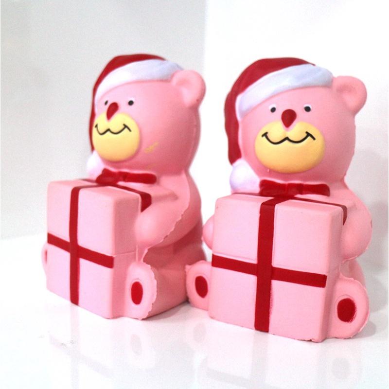Squishy Lớn JUMBO Hình gấu ôm hộp quà giáng sinh noel Đồ Chơi Xốp Giảm Stress Hình mềm mịn dễ Thương đàn hồi Cho Bé
