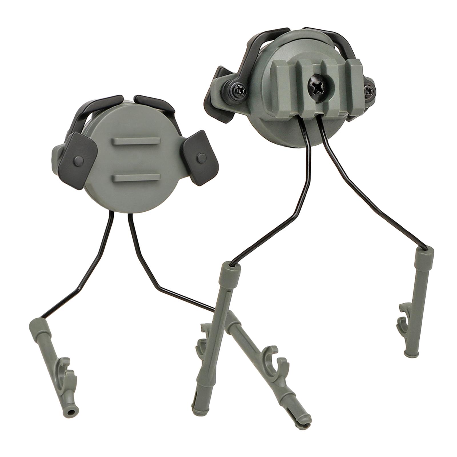 1 Pair Headset Helmet Adapter Holder, Tactical Helmet Rail Adapter Headset Support Suspension Headphones Bracket Left and Right Side Attachments