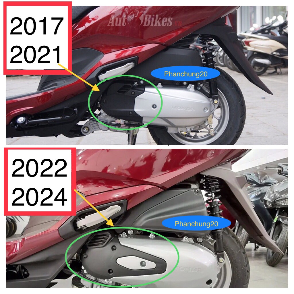 COMBO ỐP PHỤ KIỆN TRANG TRÍ DÙNG CHO ĐỜI XE HONDA LEAD 2022 2023 2024 CROM ( 3 MÓN : CHE PÔ, BẦU E, KÉT NƯỚC )