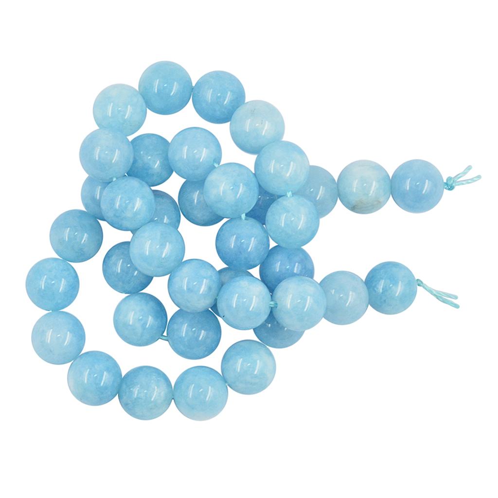 1 Strand of 15inch Natural Blue Jade Loose Gemstone Round Bead for Jewelry Making DIY Bracelets Necklaces Earring 6mm/8mm/10mm