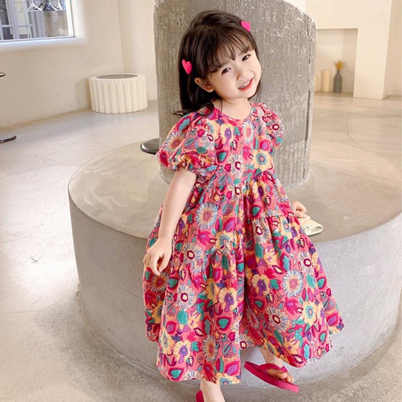 VT1 Size90-130 (12-25kg) Váy đầm cho bé gái (đầm babydoll vải thô Hàn Quốc) Thời trang trẻ Em hàng quảng châu