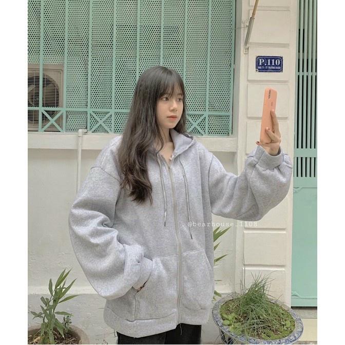 Áo Khoác Nỉ Trơn HOODIE ZIP Unisex Nam Nữ