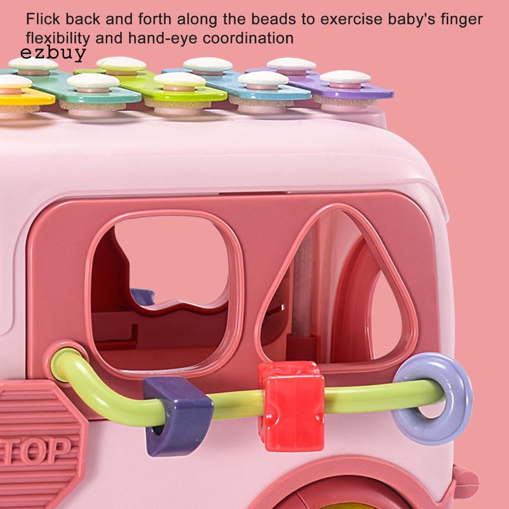 Different Colors Matching Early Education Toy Multifunctional Enlightenment Knock Piano Bus Crawling Training for Indoor