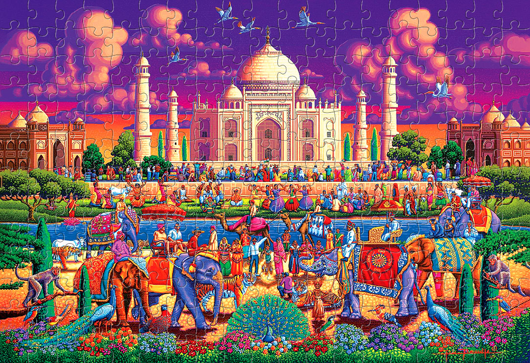 Tranh xếp Hình Tia Sáng - Đền Taj Mahal (247 Mảnh Ghép)