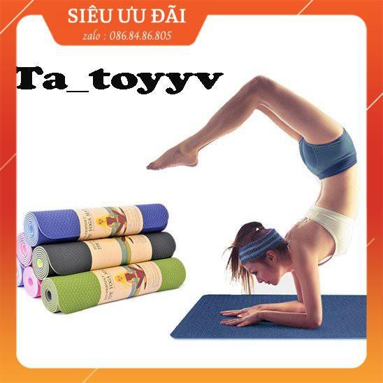 Thảm tập YOGA Chống trượt, Thảm tập GYM tại nhà tập thể dục. Chất liệu tpe 2 lớp chống trơn tuyệt đối