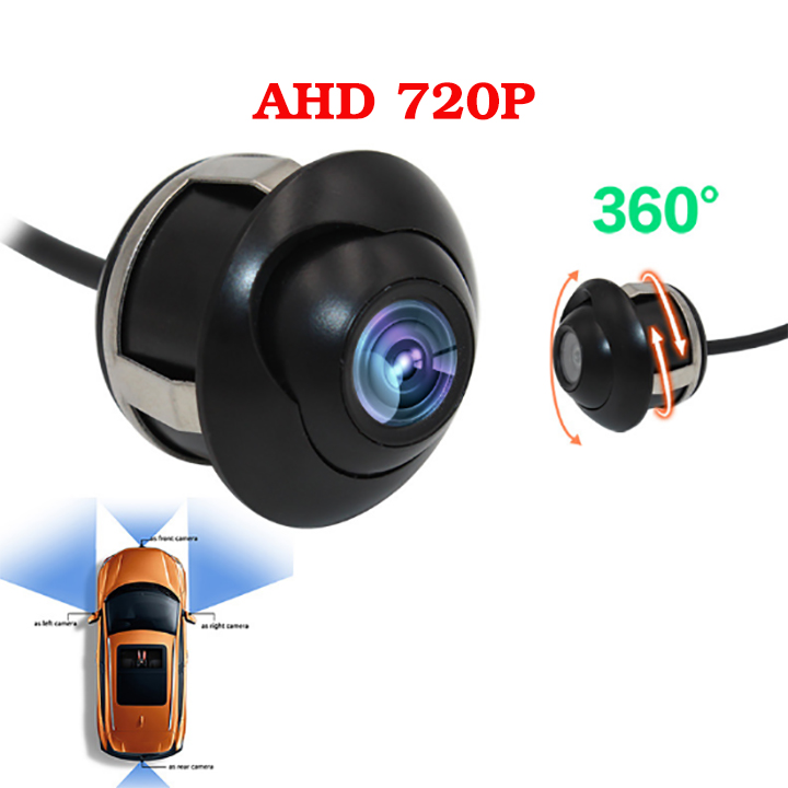 Camera cặp lề AHD  gắn gương trái hoặc phải Camera trước Ô tô Xoay 360 độ 22.5mm