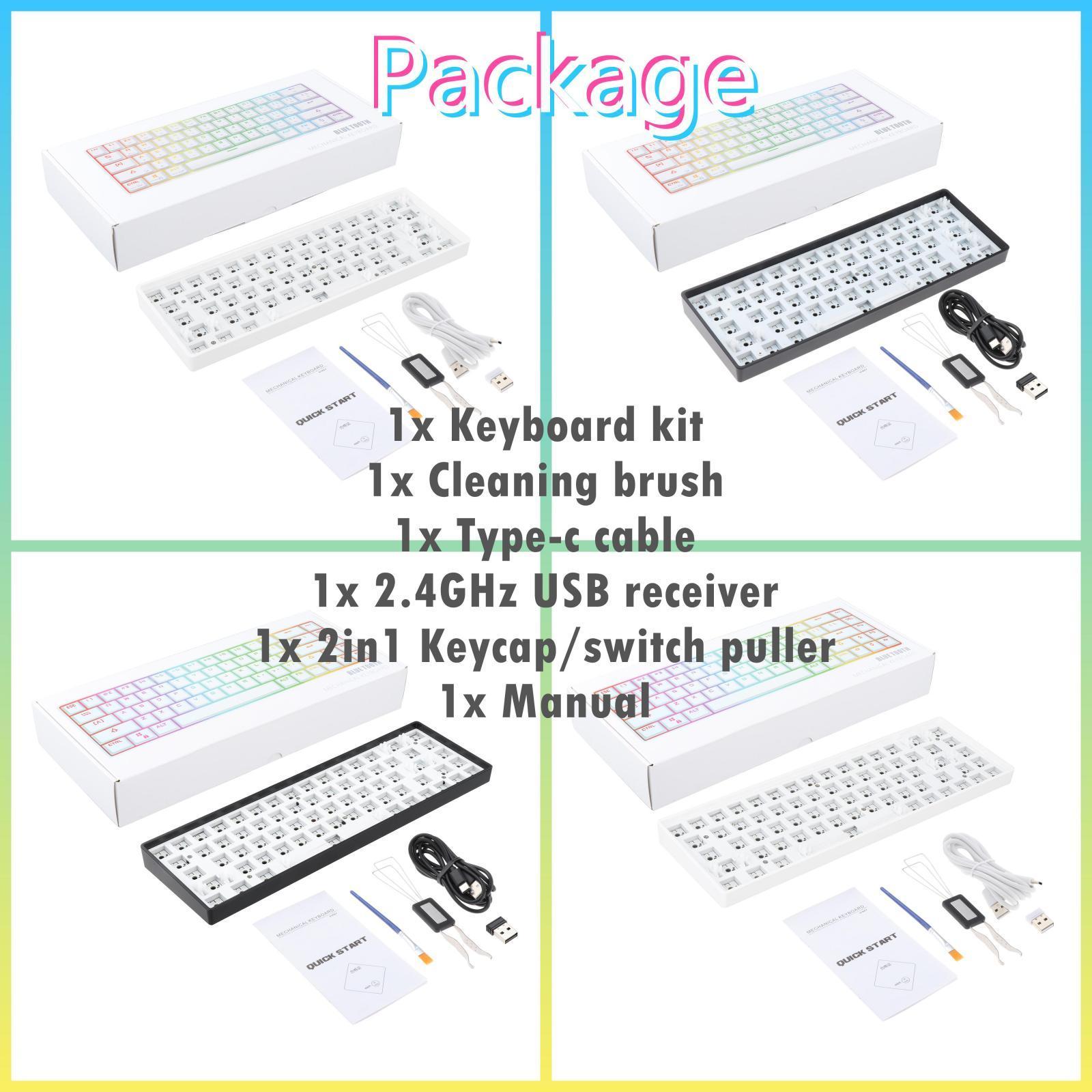 61/68 Keys Mechanical Keyboard DIY Kit for Switches for 60% / 65% Keyboard Hot-Swappable PCB Mounting Plate DIY /5Pin