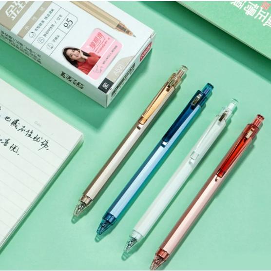 Bút mực Gel ngòi 0.5mm màu đen có thể thu gọn tiện dụng cho trường học/ văn phòng