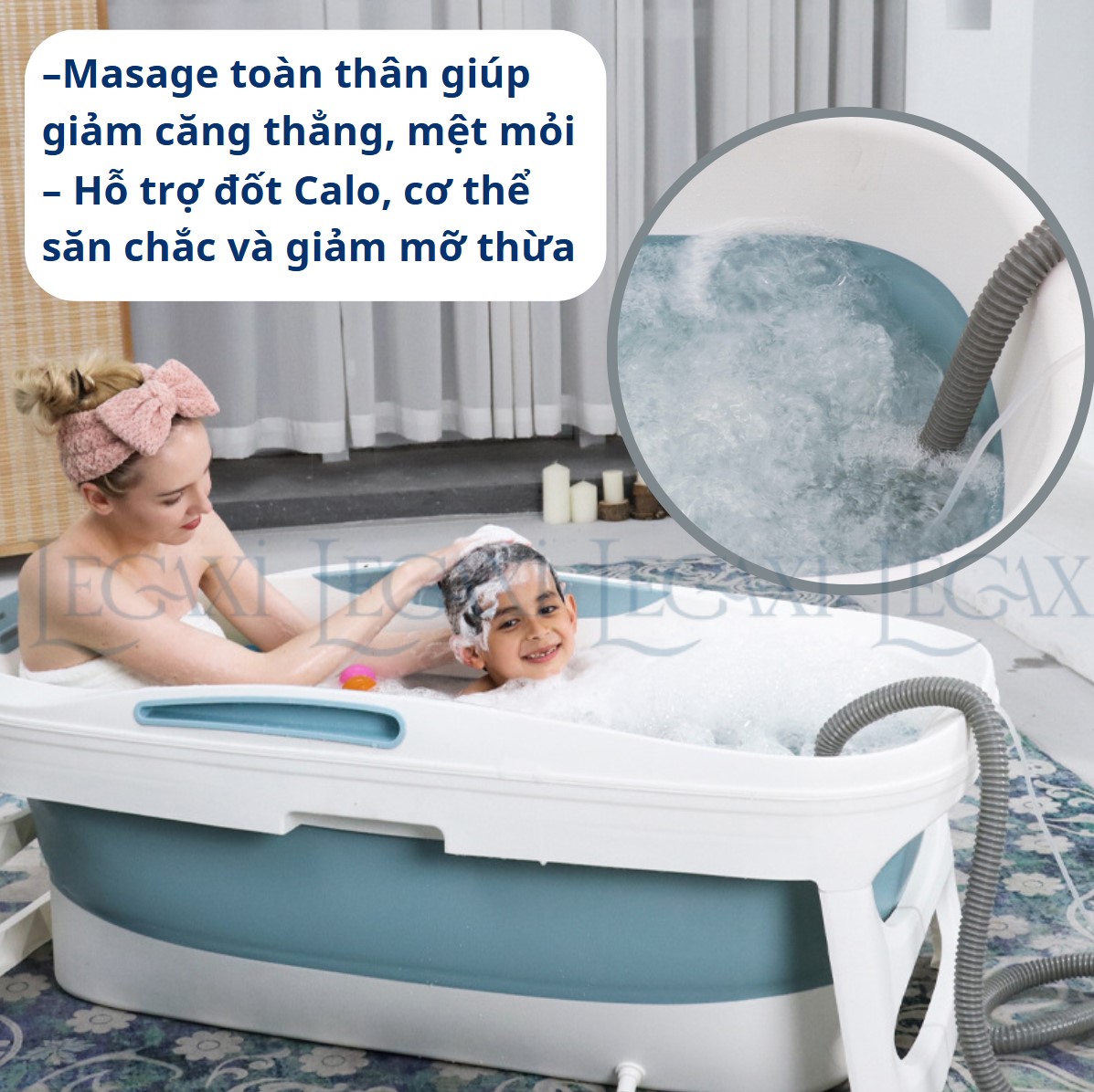 Máy sục khí thủy lực bồn tắm kết hợp với ion âm, ozone làm sạch da, giảm căng thẳng, ngủ ngon otyla