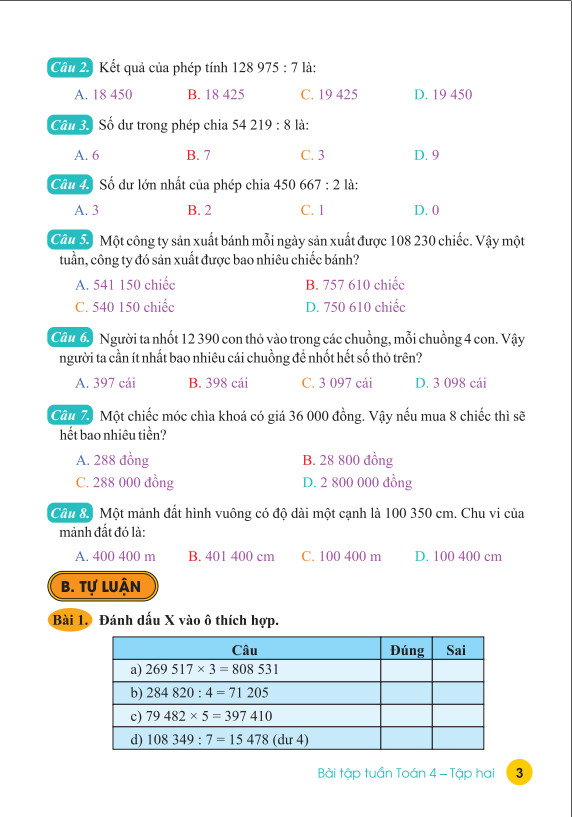 Sách - Bài Tập Tuần Toán 4 - Kết Nối Tri Thức - ndbooks