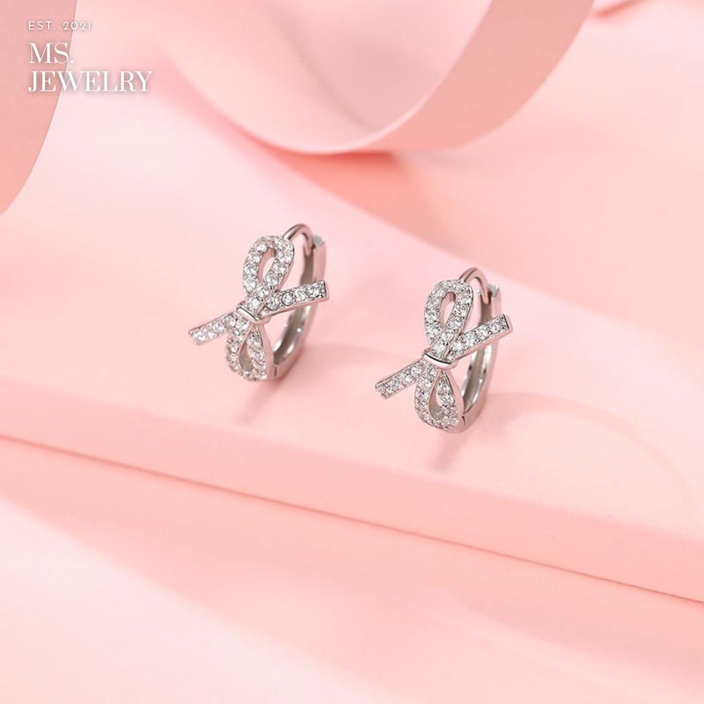 Khuyên Tai Hàn Quốc Bạc S925 Đính Đá CZ KS13