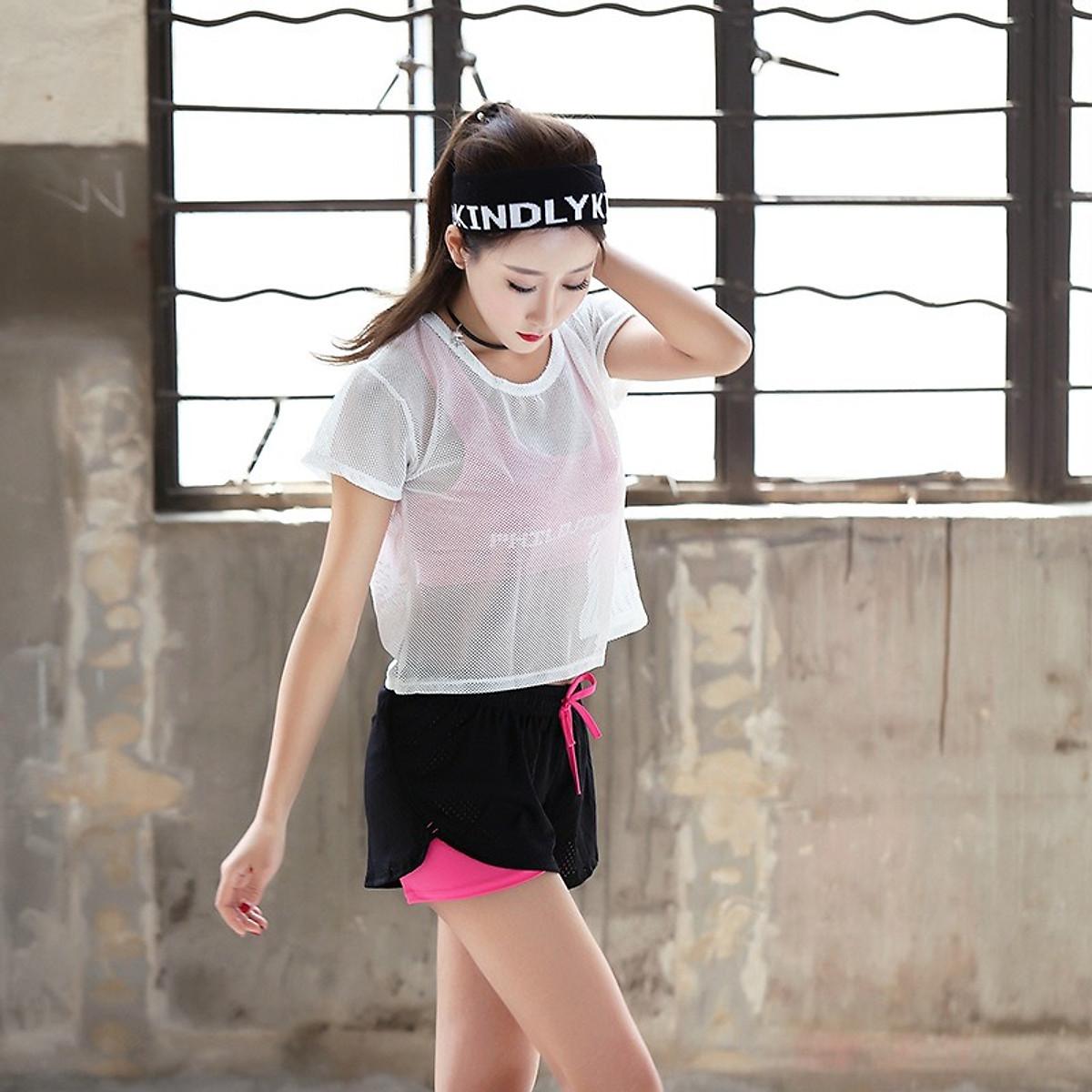 Áo Tank Top Lưới Croptop Cực Xinh Mặc Ngoài Áo Bra Tập Thể Thao, ĐI chơi - Trắng, Trắng