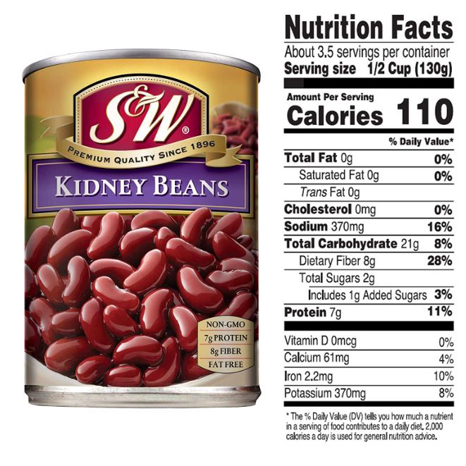 Đậu Thận S&W Kidney Beans chứng nhận Non-GMO – hộp 439g
