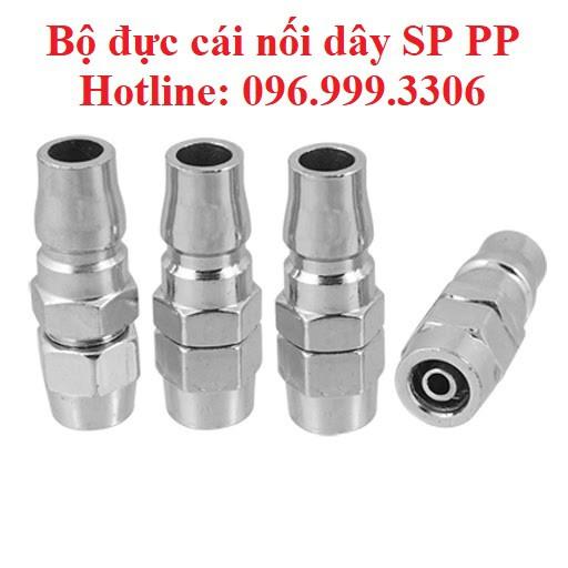 Bộ khớp nối đực cái cắm dây SP-PP khí nén chịu được áp suất cao, đầy đủ kích cỡ