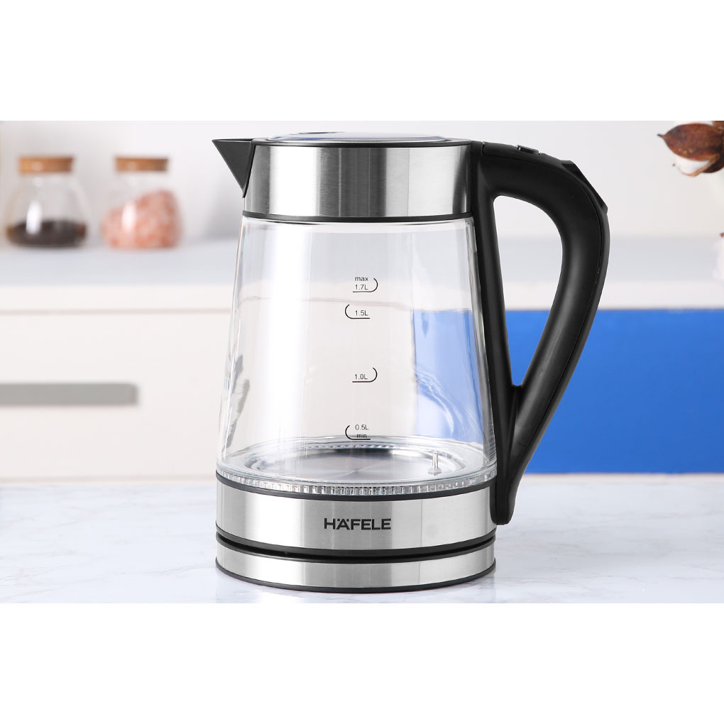 Ấm Đun Nước Mặt Kính Hafele T-602C (1.7 Lít) - Hàng Chính Hãng 