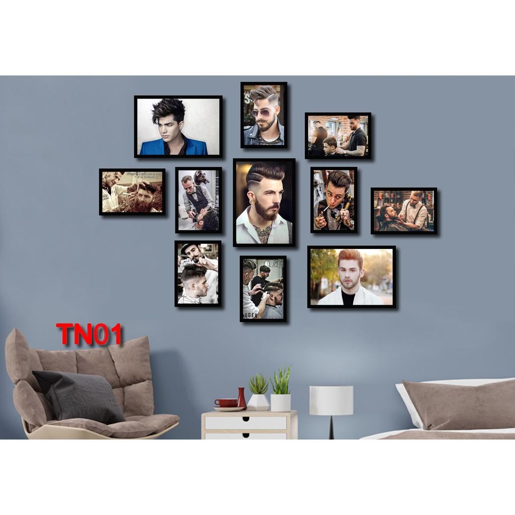 Bộ tranh FOMEX dán tường tiệm cắt tóc nam. Mã TN01