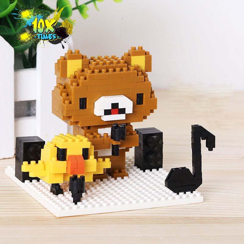 Đồ chơi Lego 3d gấu nâu Rilakkumar dễ thương quà tặng sinh nhật trẻ em, tặng bạn trai bạn gái