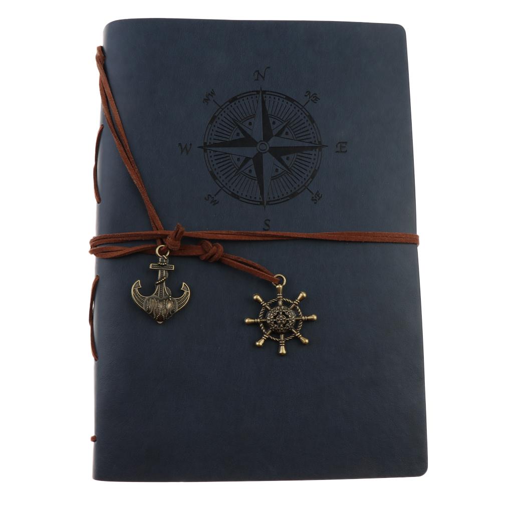 3pcs A5 Leather Journal Diary Notebook, Loose Leaf Blank Writing Notebook