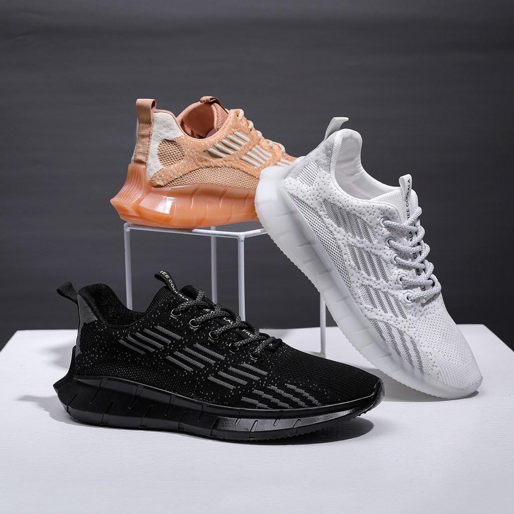 Giày Nam Sneaker Nam Cực Chất, 3 Màu Trắng - Đen - Nâu -