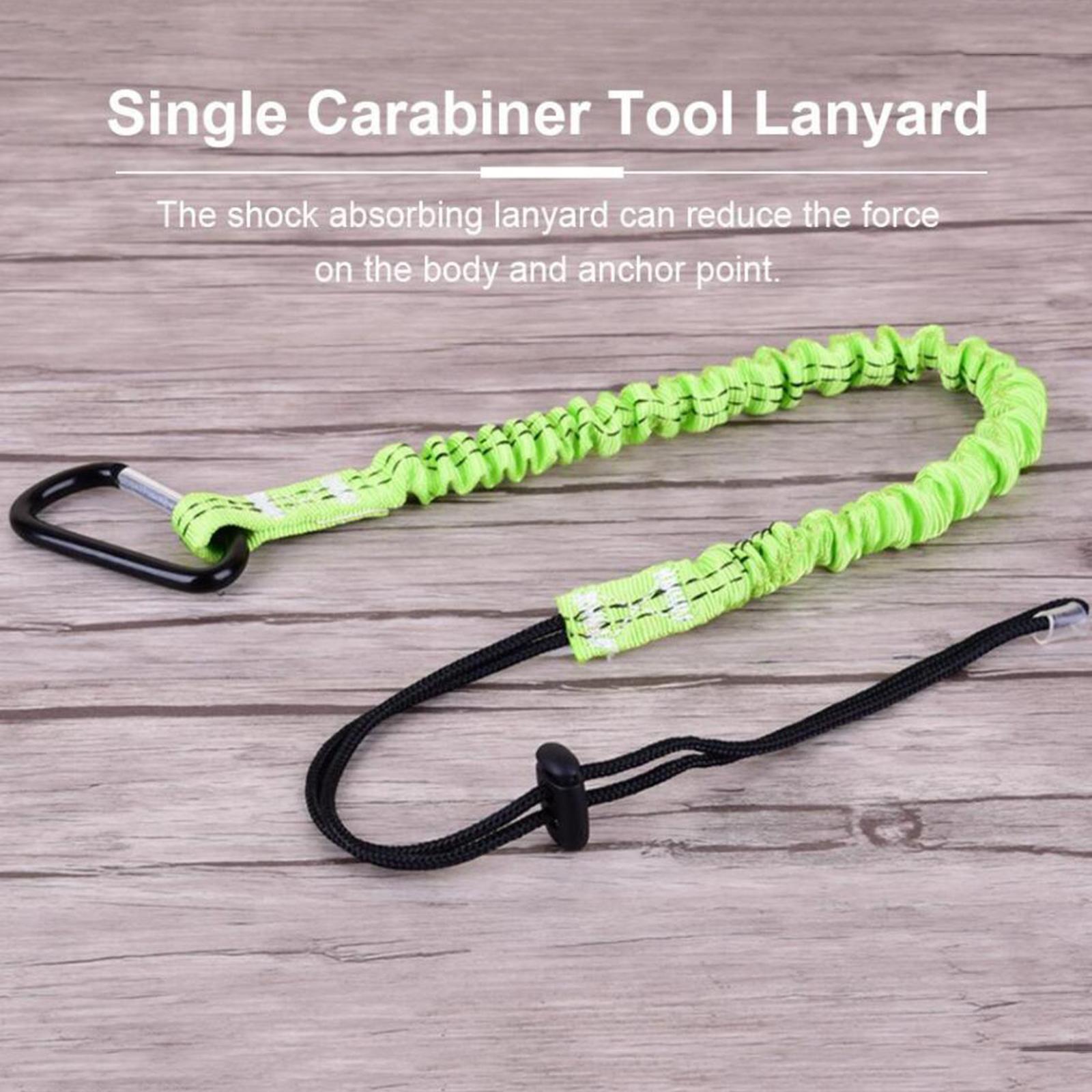 Nylon Single Carabiner Lanyard  Climbing  Rope Cord Outdoor