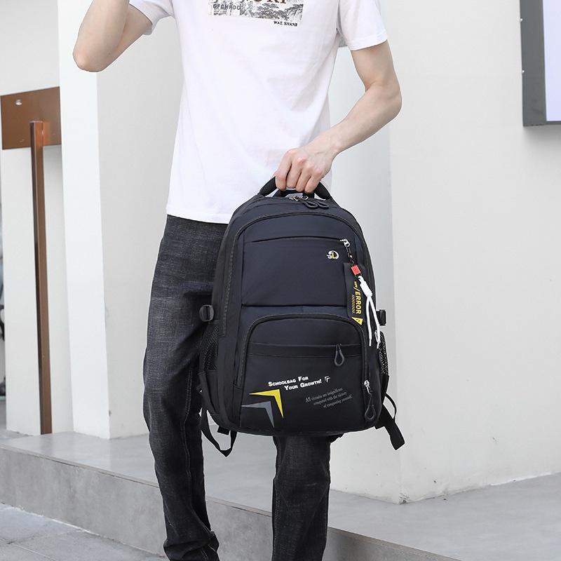 Balo basic đi học vải dù chống nước ba lô du lịch thời trang unisex cao cấp 9472