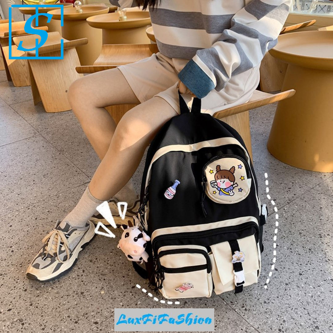 Cặp học sinh nữ cấp 2, cấp 1, balo cute, nhỏ nhắn MÃ : LFFSB04