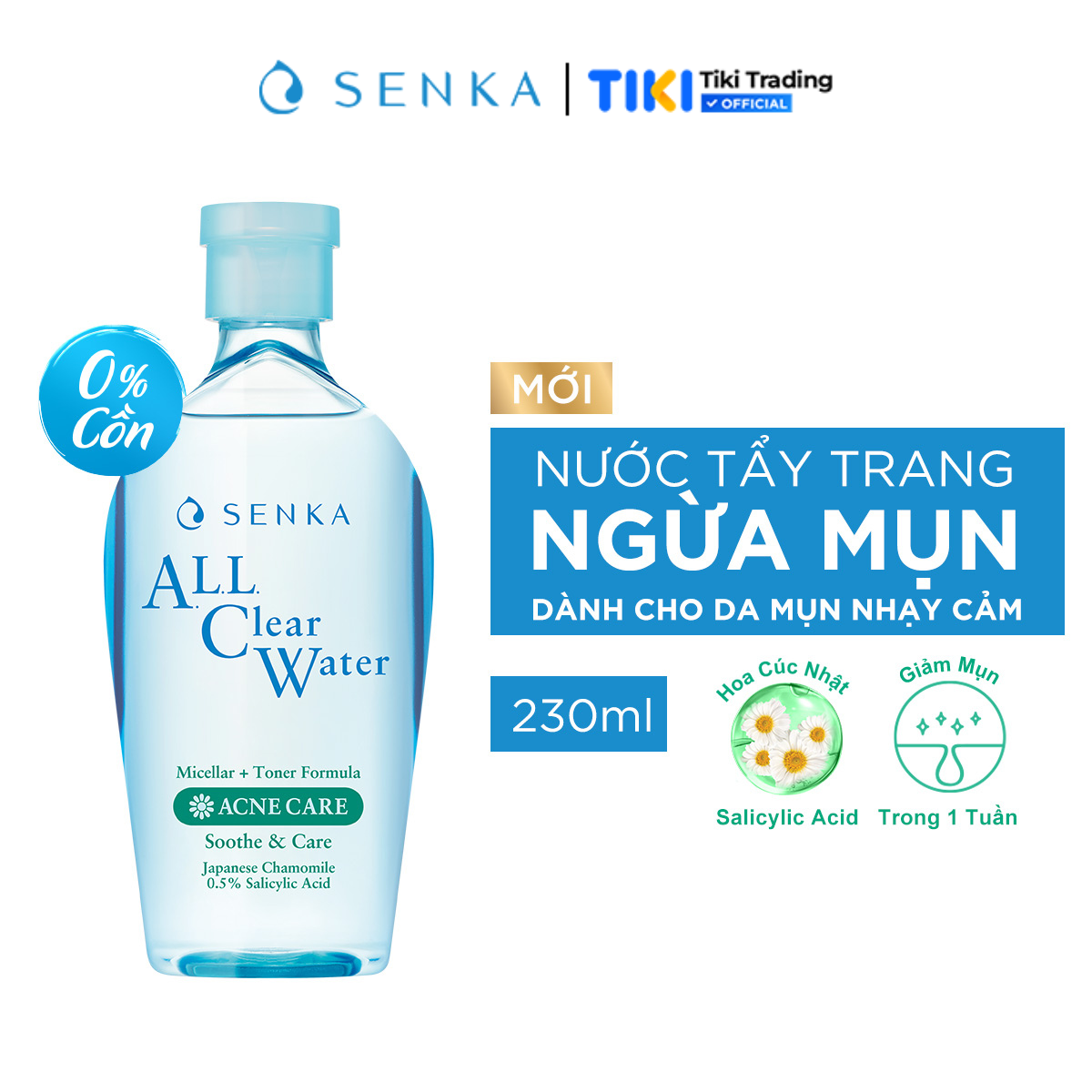 Nước tẩy trang ngừa mụn Senka 230ml