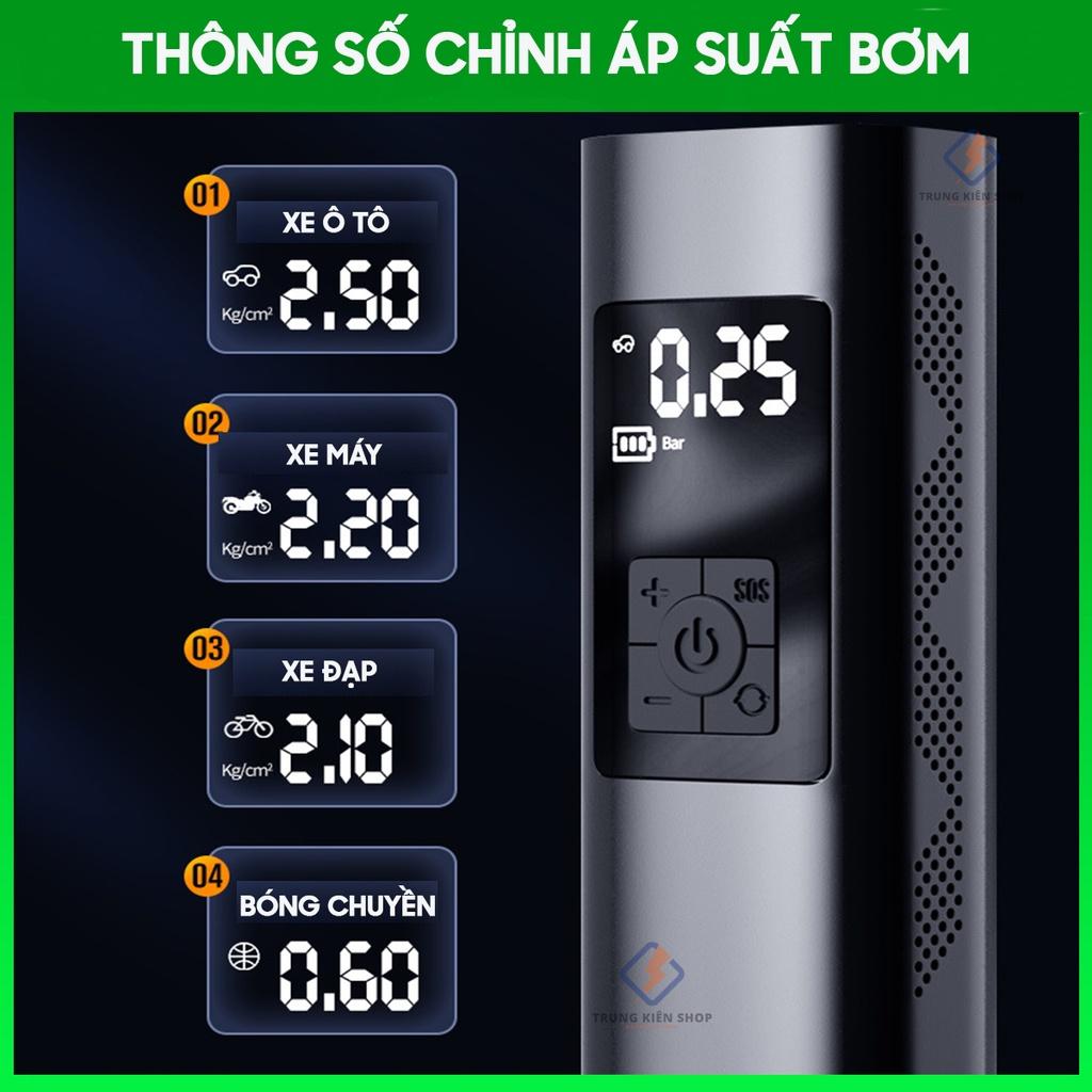 Bơm hơi điện tự động không dây, 6000mAh, bơm xe hơi, xe máy, xe điện, xe đạp, bóng, đệm, nhanh chóng, an toàn