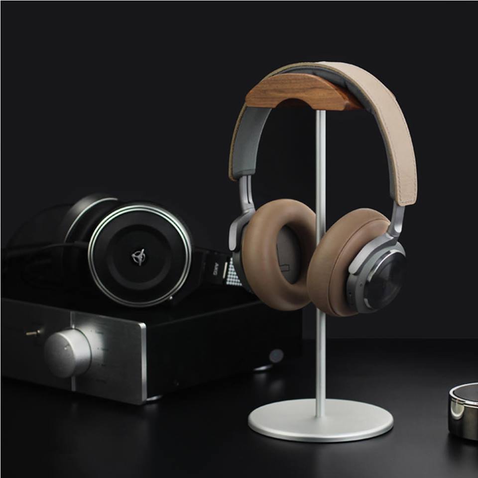 Kệ nhôm để tai nghe Headphone đầu gỗ vòm Crossline - Hàng chính hãng