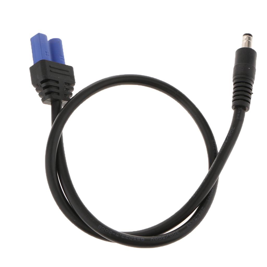 20 Inch EC5 to DC 5.5 Mm X 2.5 Mm Coaxial Cable Adapter Cable Black
