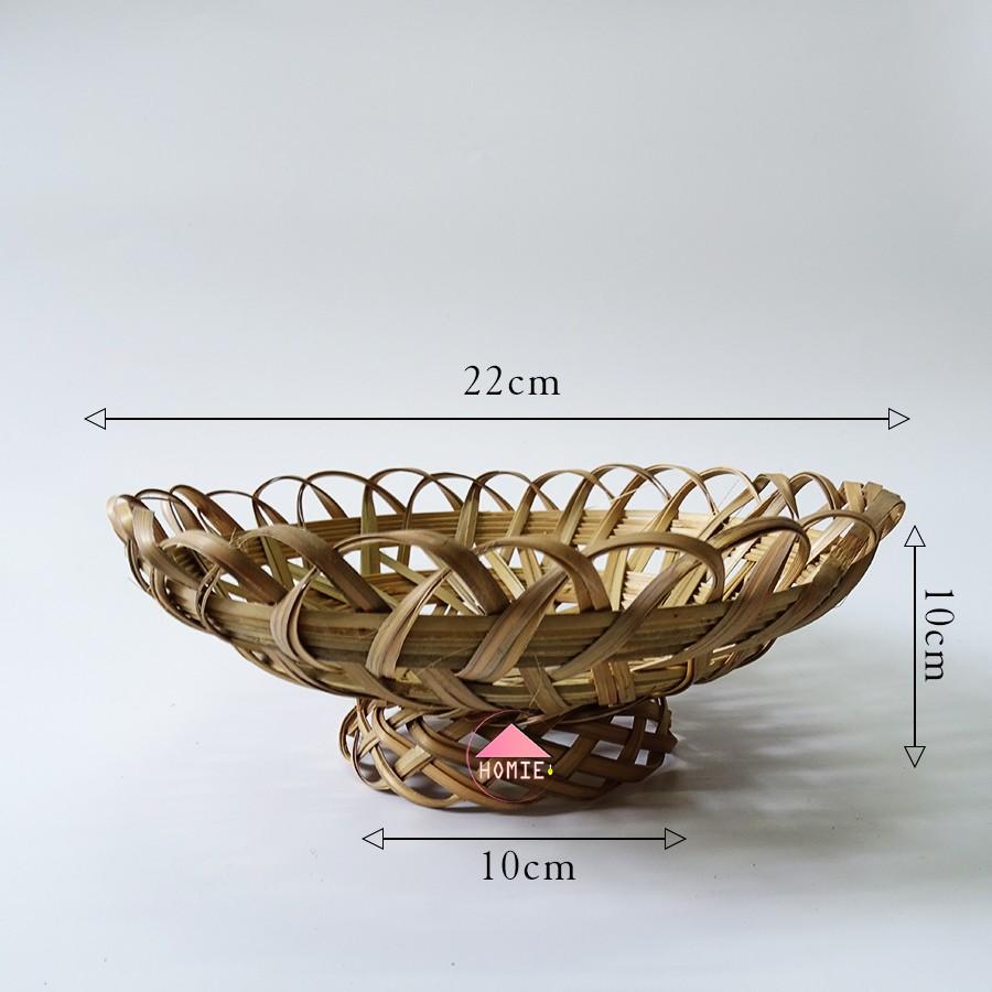 Đế tre đựng trái cây trang trí đa năng