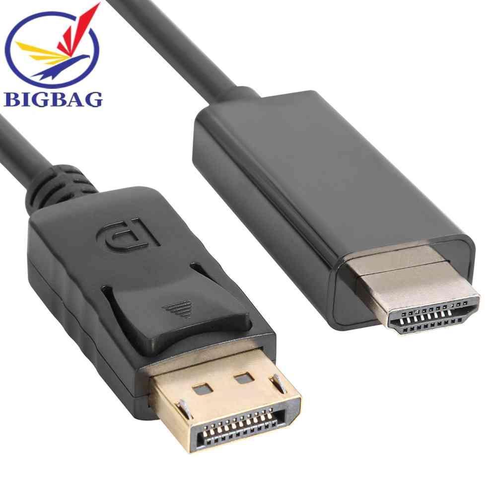 Cáp ChuyểN ĐổI 1.8m Mạ VàNg 1080P DP Sang HDMI-com