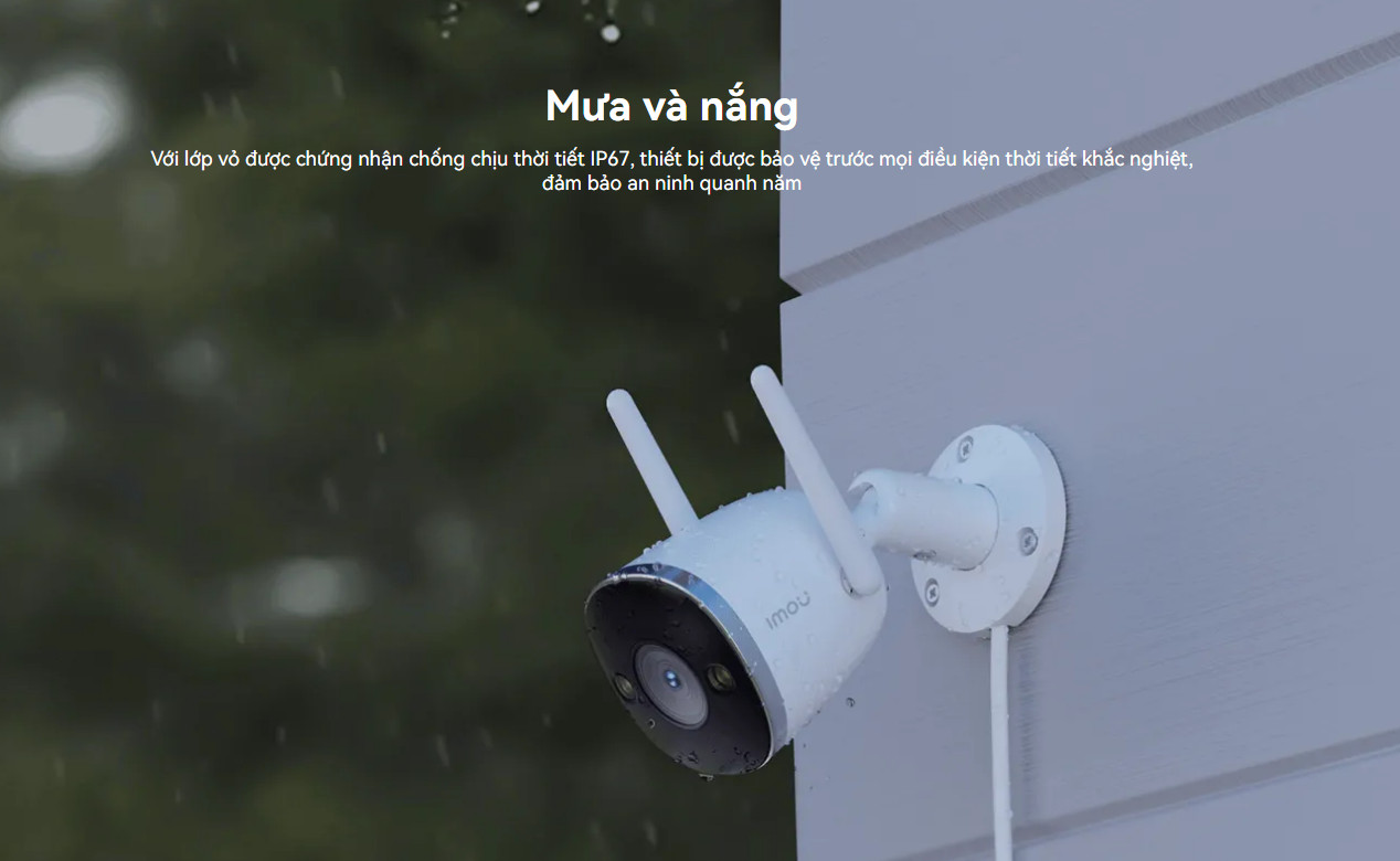 Camera Ngoài Trời IMOU Bullet F22P / F22FP / F42P / F42FP Hình Ảnh Sắc Nét FHD/2K , Chống Nước IP66 - Hàng Chính Hãng