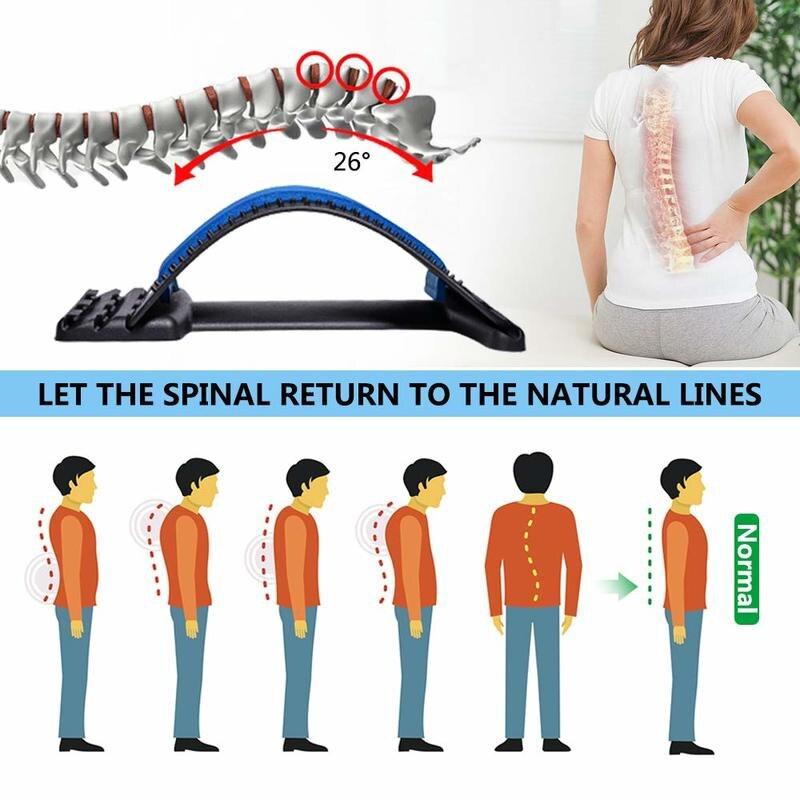 Stretching Equipment Back Massager Stretcher Home Fitness Equipment SoothingSpine Waist Equipment To Relieve Pain and Relaxation