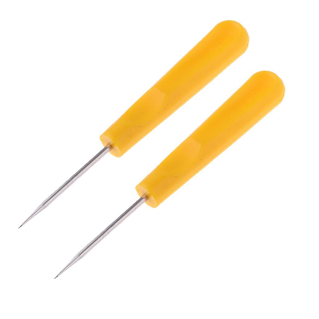 2x Badminton Tennis Racket Racquet Stringing Awl String Guiding Tool Yellow