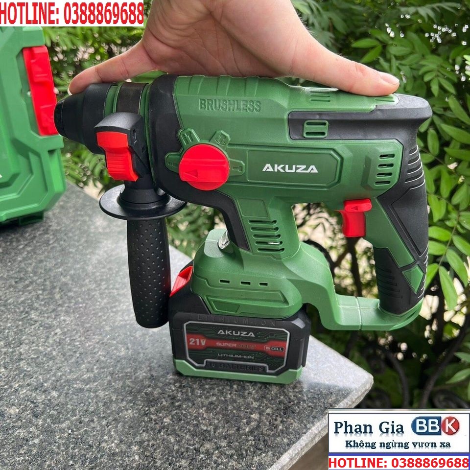 Máy Khoan Bê Tông 3 Chức Năng Pin AKUZA 2-2601 BL - Chân pin phổ thông, PIN 15 CELL - Bảo hành chính hãng