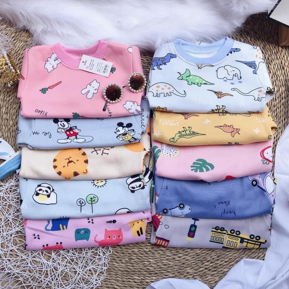 Bộ dài tay bé trai, bé gái size 3-16kg