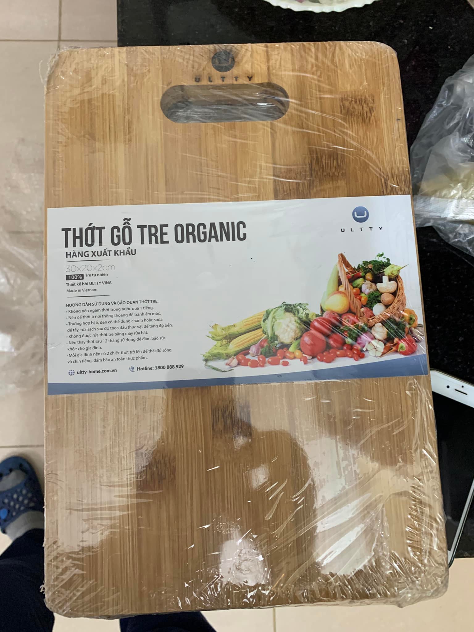 Thớt Gỗ Tre Organic Ultty Vina Có Đặc Tính Kháng Khuẩn Và Chống Mùi Hôi – Hàng Chính Hãng