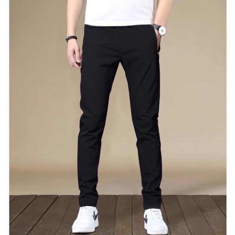 Quần jean nam đen ống đứng dáng slim Fit- vải jeans bò co giãn 4 chiều cao cấp