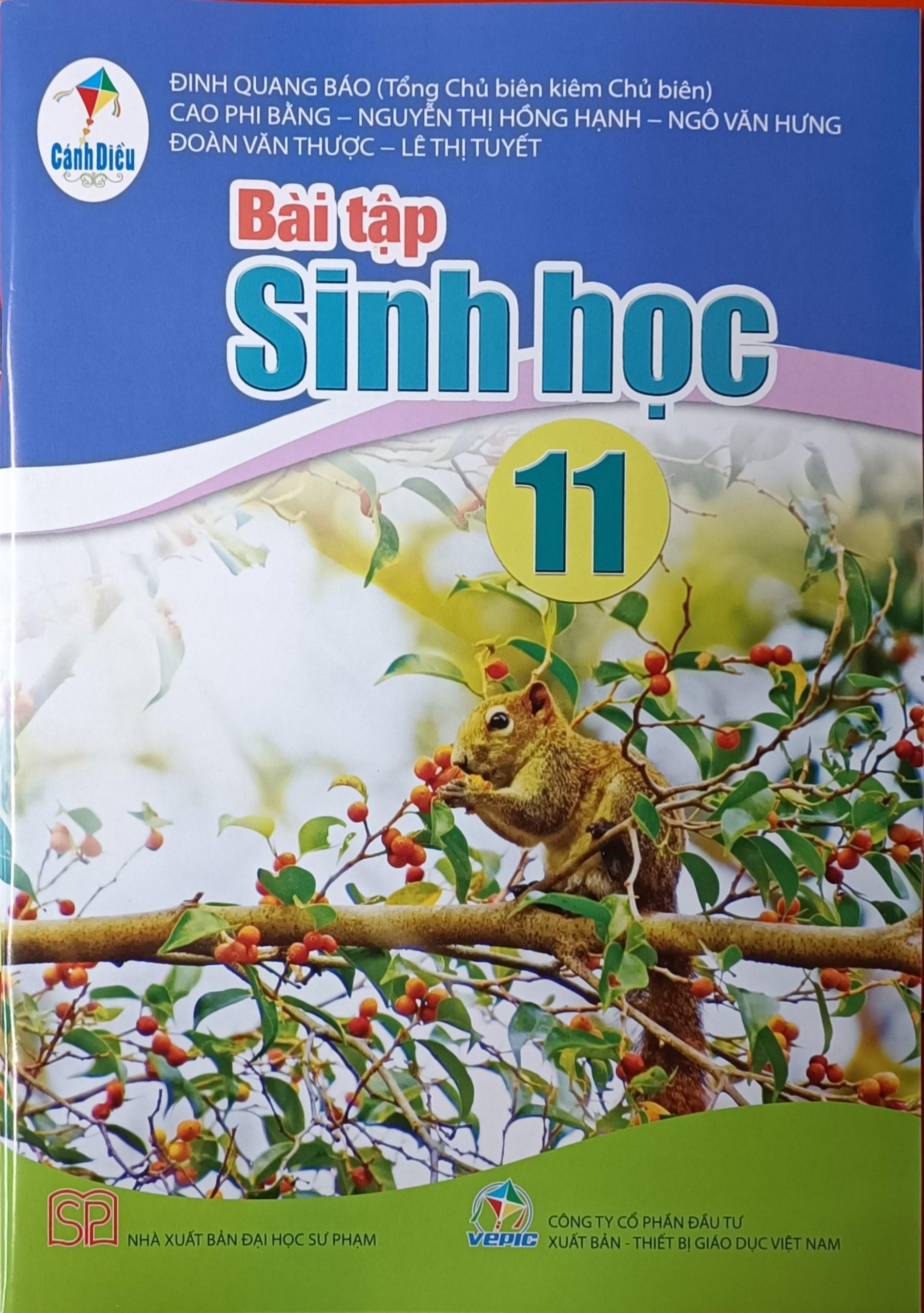 Sách - Bài tập Sinh học 11 Cánh Diều và 2 tập giấy kiểm tra kẻ ngang vỏ xanh